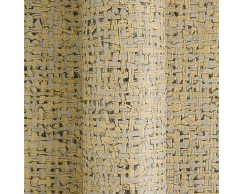Papier peint à surface structurée avec aspect de raphia tressé