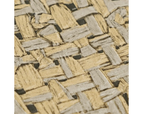 Papier peint aspect osier tresse avec texture de surface realiste.