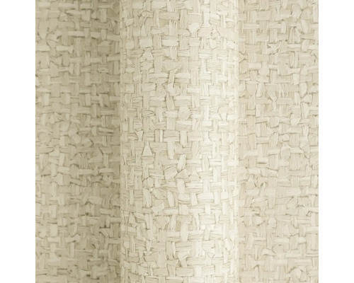 Papier peint intissé aspect tressé, surface structurée beige.