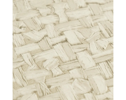 Papier peint avec structure tissée aspect tressé