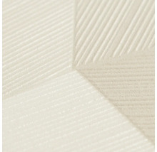 Vliestapete mit geometrischem Muster aus diagonalen Linien mit fühlbarer Struktur.