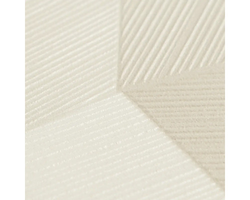 Vliestapete mit geometrischem Muster aus diagonalen Linien mit fühlbarer Struktur.