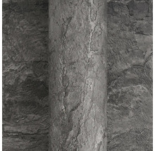 Papier peint intissé gris avec aspect pierre et surface structurée.