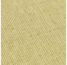 Strukturierte Tapete in Beige mit feiner vertikaler Rippenstruktur.