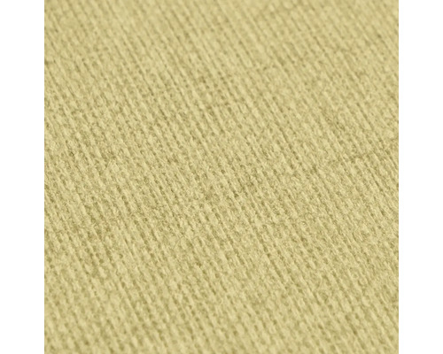 Strukturierte Tapete in Beige mit feiner vertikaler Rippenstruktur.