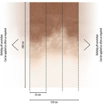 Abmessungen einer Vliestapete: 280 cm hoch, 159 cm breit