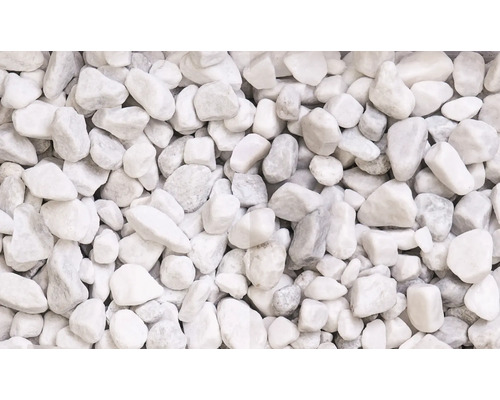 Weißer Zierkies für den Garten- und Landschaftsbau