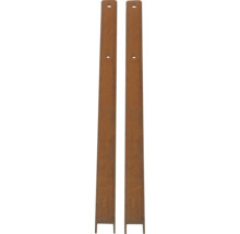 Deux poteaux de clôture en métal avec trous