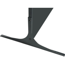 Vue détaillée d'un pied de trépied gris