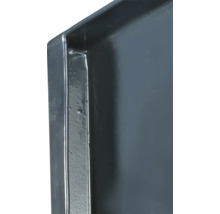 Gros plan d'un receveur de douche noir