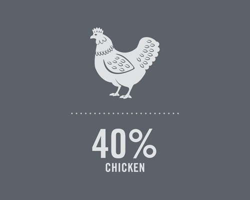 Symbole 40 pour cent de poulet