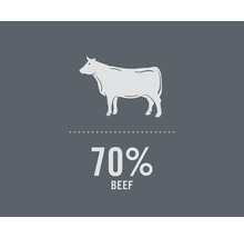 Symbole pour 70 % de teneur en bœuf