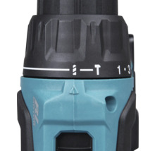 Detailansicht eines Akku-Bohrschraubers mit Bohrer- und Schraubensymbolen