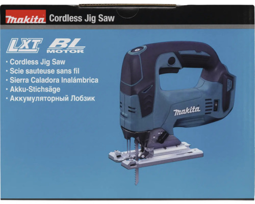 Scie sauteuse sans fil Makita avec moteur sans balais et technologie LXT.