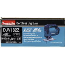 Scie sauteuse sans fil Makita DJV182Z 18 Volt Lithium-Ion dans son emballage d'origine avec moteur sans balais.