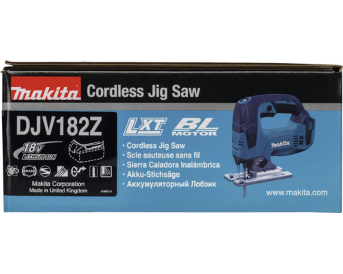 Scie sauteuse sans fil Makita DJV182Z 18 Volt Lithium-Ion dans son emballage d'origine avec moteur sans balais.