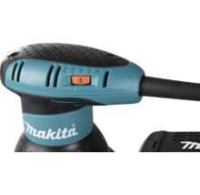 Makita Exzenterschleifer mit Makita Logo und Einstellrad für die Drehzahlregelung.