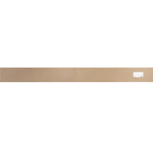 Tablette d étagère longue et étroite en bois aggloméré beige.