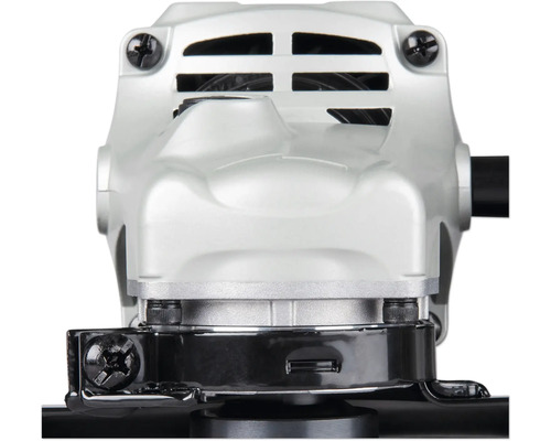 Vue rapprochée de la tête d engrenage et du capot de protection d une meuleuse d angle