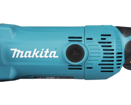 Détail d'un outil électrique Makita avec Makita Logo et fentes de ventilation.