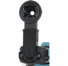 Adaptateur d aspiration de poussière noir en plastique avec ouverture ronde et fixation par vis pour outils électriques.