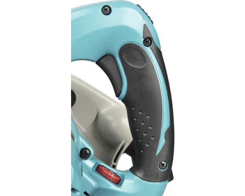 Poignée ergonomique pour outil électrique avec surface caoutchoutée, gâchette et molette de réglage.