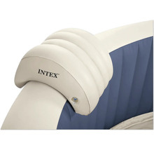 Logo Intex sur un appui-tête de jacuzzi gonflable