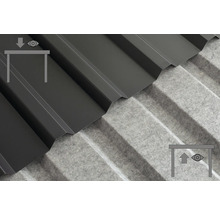 Tôle trapézoïdale avec revêtement anti-condensation