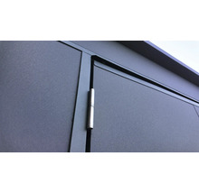 Detailansicht einer Tür mit Scharnier