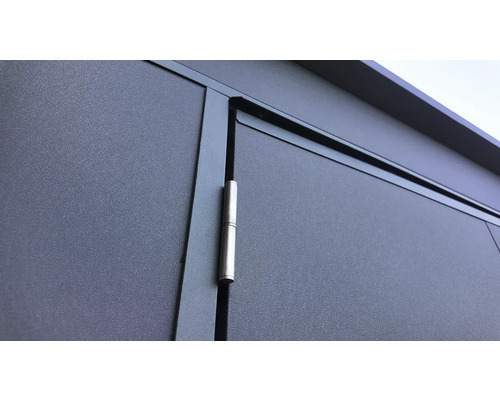 Gros plan d'une porte avec ferrures