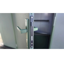 Garniture de porte avec poignée et serrure