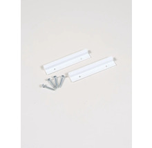 Deux baguettes de cadre photo blanches avec vis