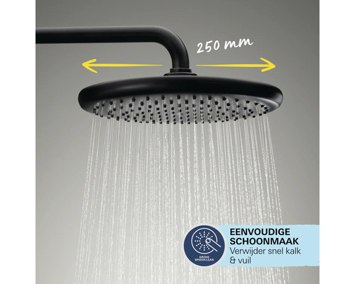 Grohe Duschkopf mit einem Durchmesser von 250 Millimeter und SpeedClean Funktion.