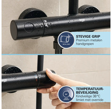 Grohe Duscharmatur mit Metallgriffen und Temperaturbegrenzung