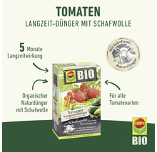 Compo Bio Tomatendünger mit Schafwolle, Langzeitwirkung für alle Tomatensorten