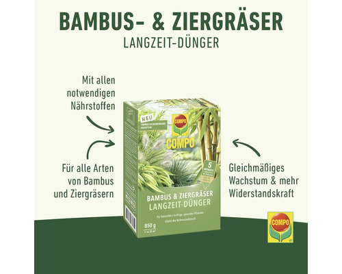 Paquet d'engrais longue durée pour bambous et graminées ornementales de Compo
