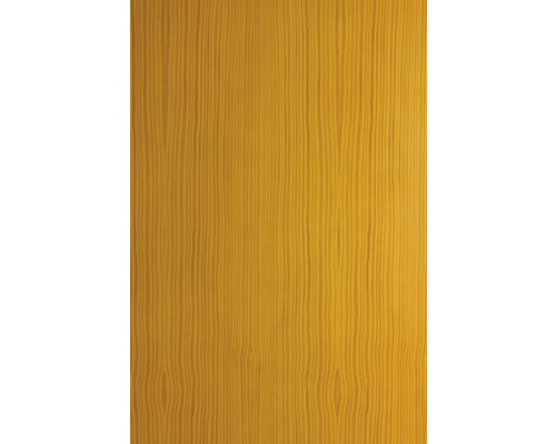 Papier peint jaune avec une structure verticale à l'aspect bois.