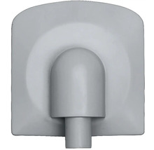 Wandrosette aus Kunststoff für Lüftungsrohre mit Rohranschluss.