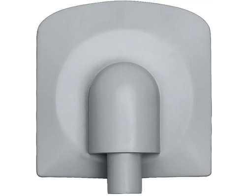 Wandrosette aus Kunststoff für Lüftungsrohre mit Rohranschluss.