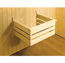 Grille de protection pour poêle de sauna en bois pour montage mural, trois côtés.