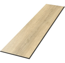 Lame individuelle de sol en vinyle ou stratifié avec veinage bois aspect chêne.
