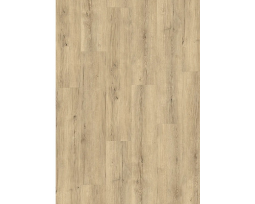 Revêtement de sol stratifié ou vinyle aspect chêne naturel avec veines et nœuds.