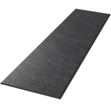 Carreau de sol rectangulaire aspect ardoise avec surface structurée.