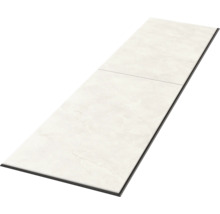 Bodenfliese in Marmor-Optik aus Feinsteinzeug in rechteckiger Form.