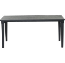 Table de jardin rectangulaire en plastique anthracite