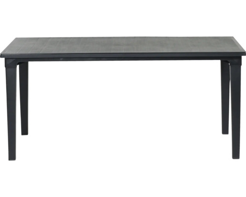 Table de jardin rectangulaire en plastique anthracite