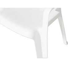 Gros plan d une chaise en plastique blanc