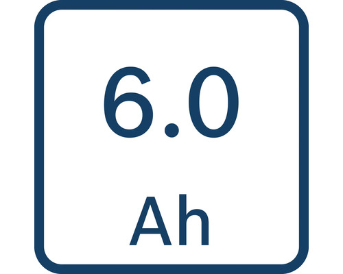 Symbole de capacité de la batterie de 6,0 ampères-heures