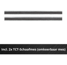 Zwei TCT-Wendehobelmesser aus Hartmetall.