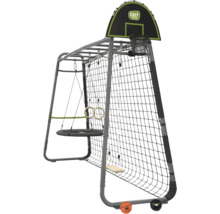 Portique de jeux en métal EXIT Toys GetSet avec balançoire nid, anneaux de gymnastique, balançoire en bois et panier de basket.